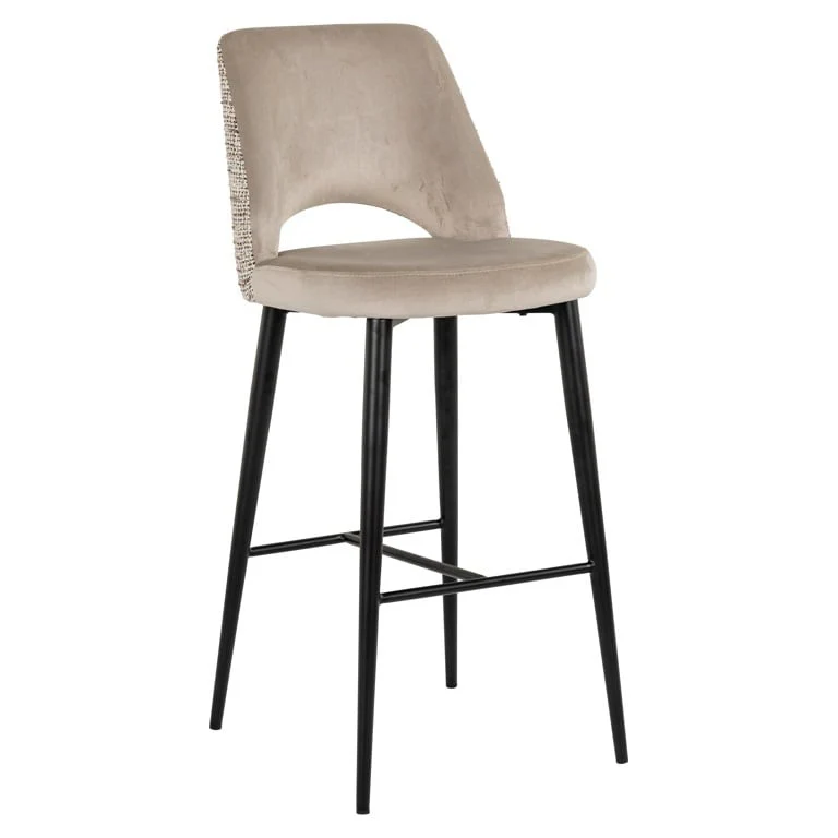 Richmond Interiors Tabitha Bar Stool – Trendy Nature and Quartz Khaki - Image 3