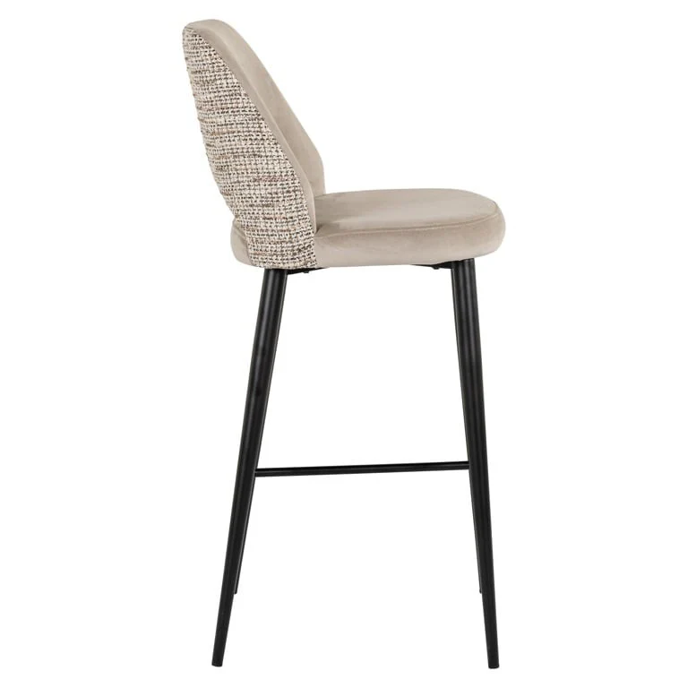 Richmond Interiors Tabitha Bar Stool – Trendy Nature and Quartz Khaki - Image 4