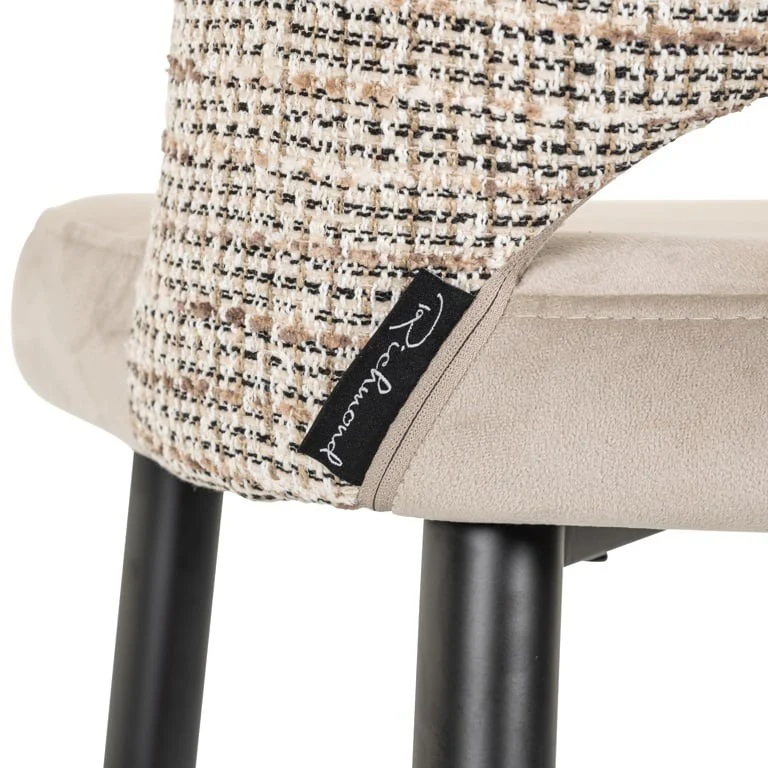 Richmond Interiors Tabitha Bar Stool – Trendy Nature and Quartz Khaki - Image 6