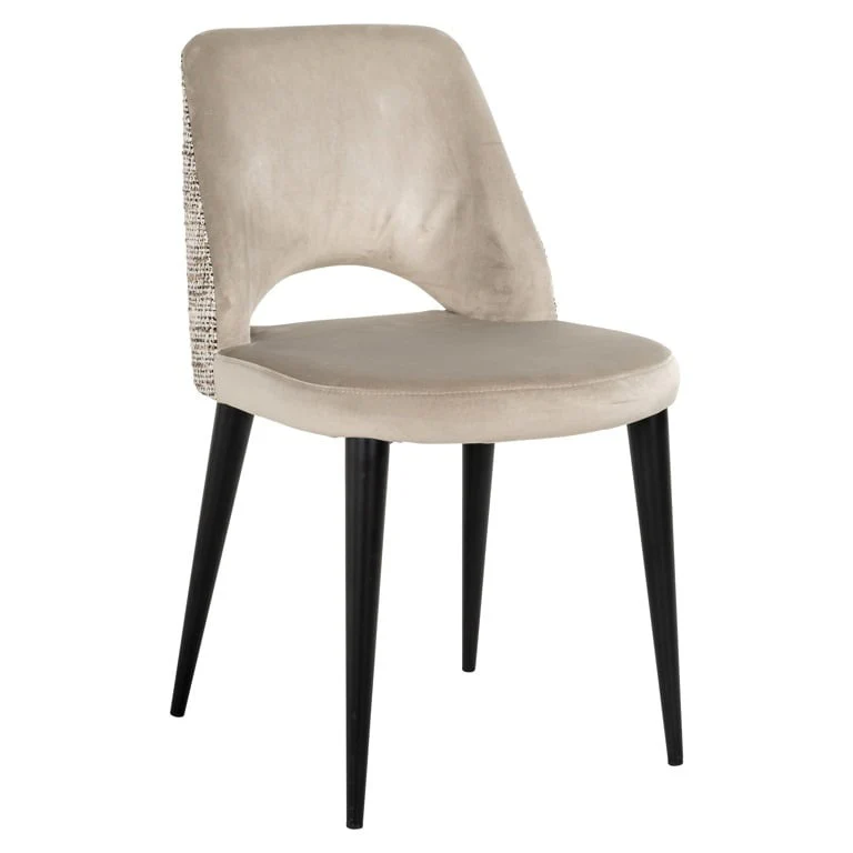 Richmond Interiors Tabitha Dining Chair in Trendy Nature and Quartz Khaki – Set of 2 - Image 2