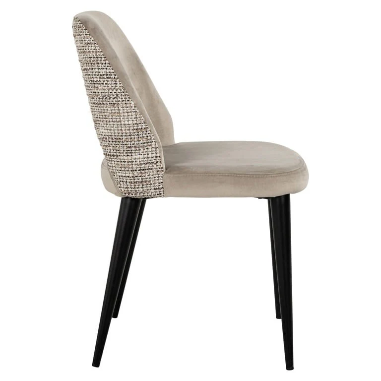 Richmond Interiors Tabitha Dining Chair in Trendy Nature and Quartz Khaki – Set of 2 - Image 3