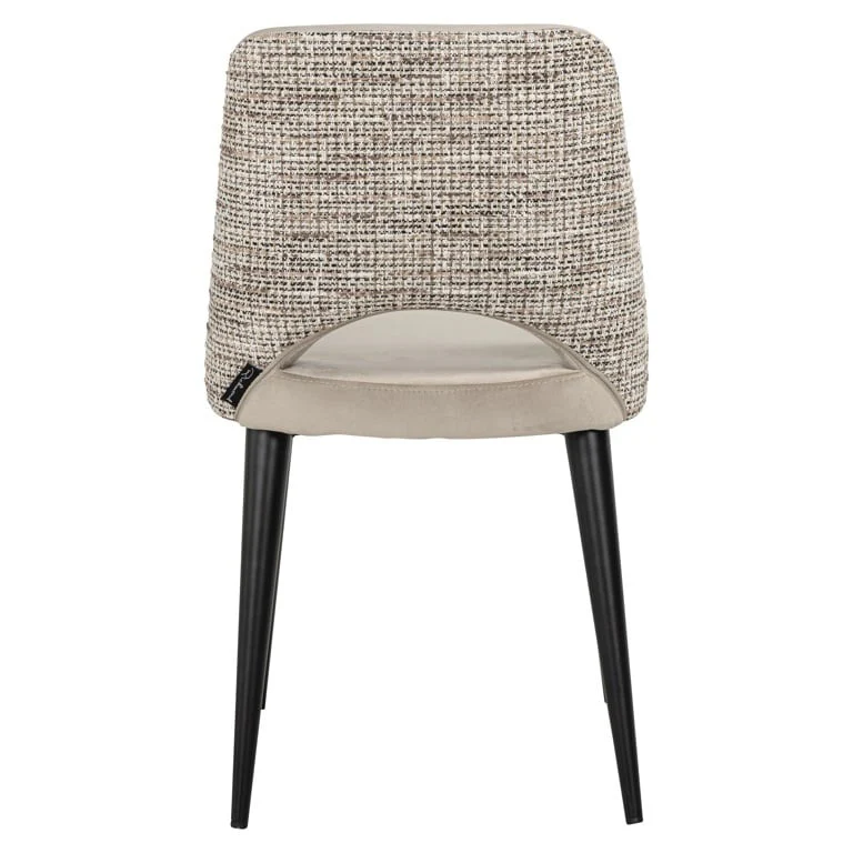 Richmond Interiors Tabitha Dining Chair in Trendy Nature and Quartz Khaki – Set of 2 - Image 4