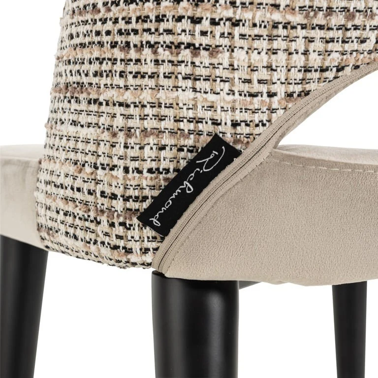 Richmond Interiors Tabitha Dining Chair in Trendy Nature and Quartz Khaki – Set of 2 - Image 5