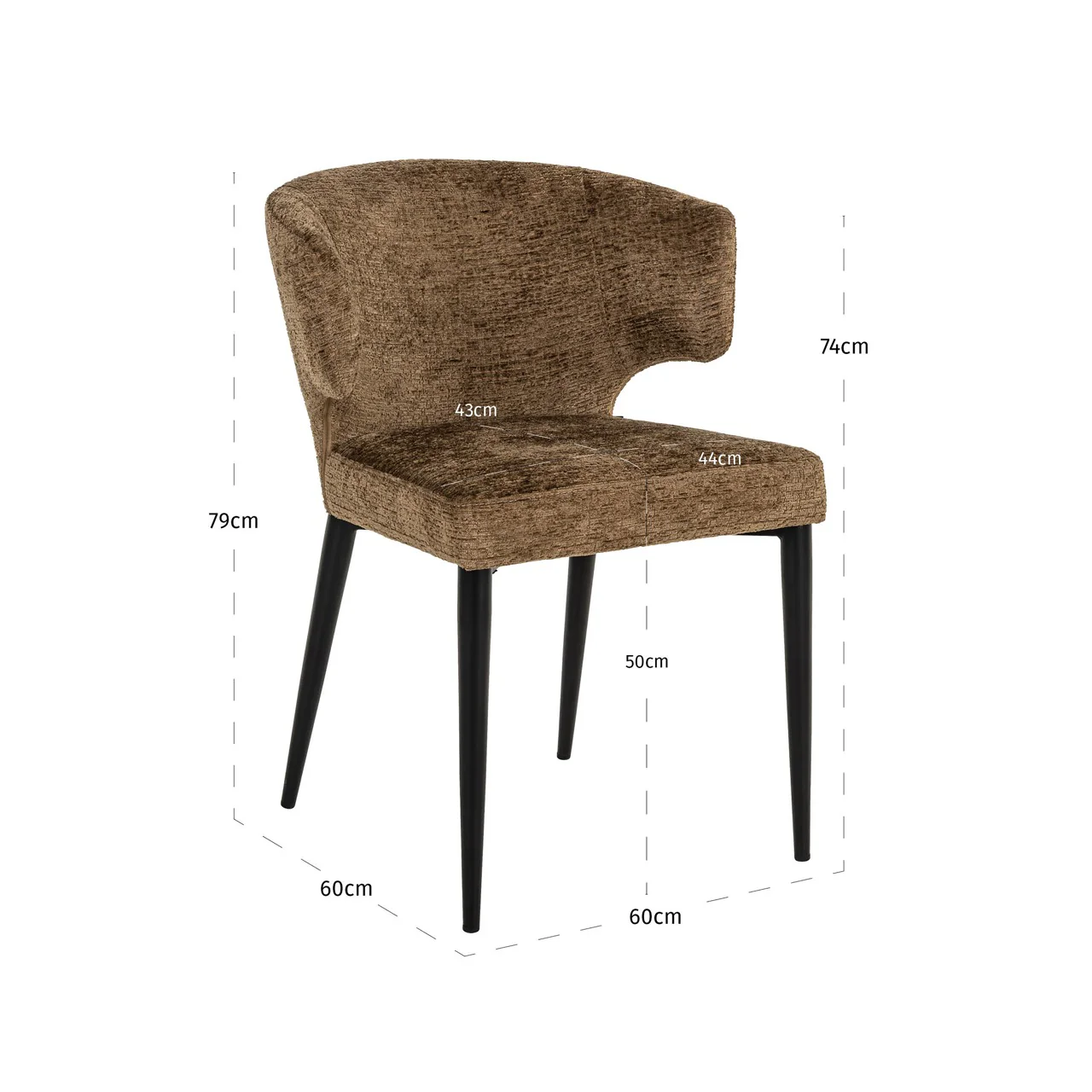Richmond Interiors Taylor Dining Chair – Brandy Fusion - Image 9