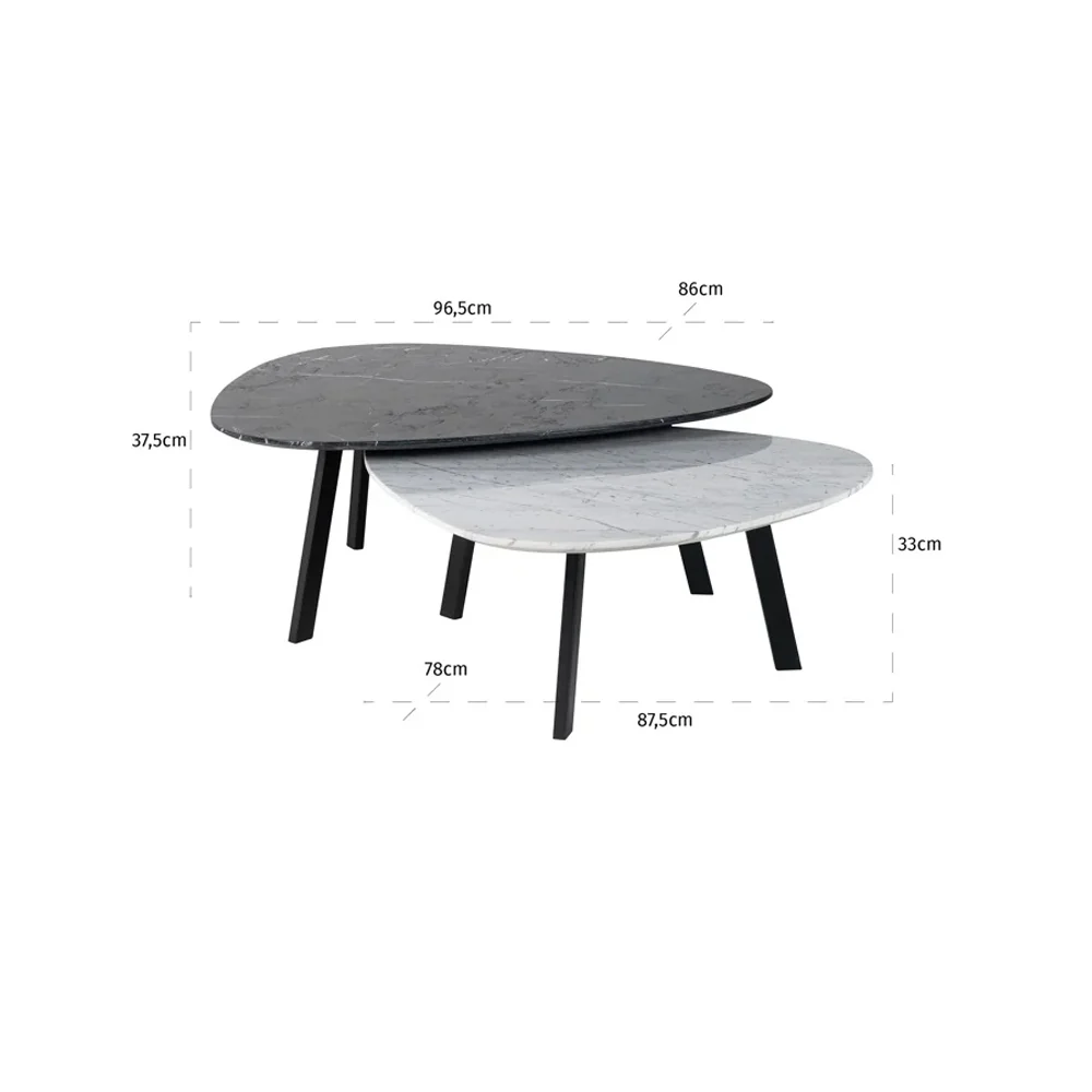 Richmond Interiors Trocadero Coffee Tables – Set of 2 - Image 4