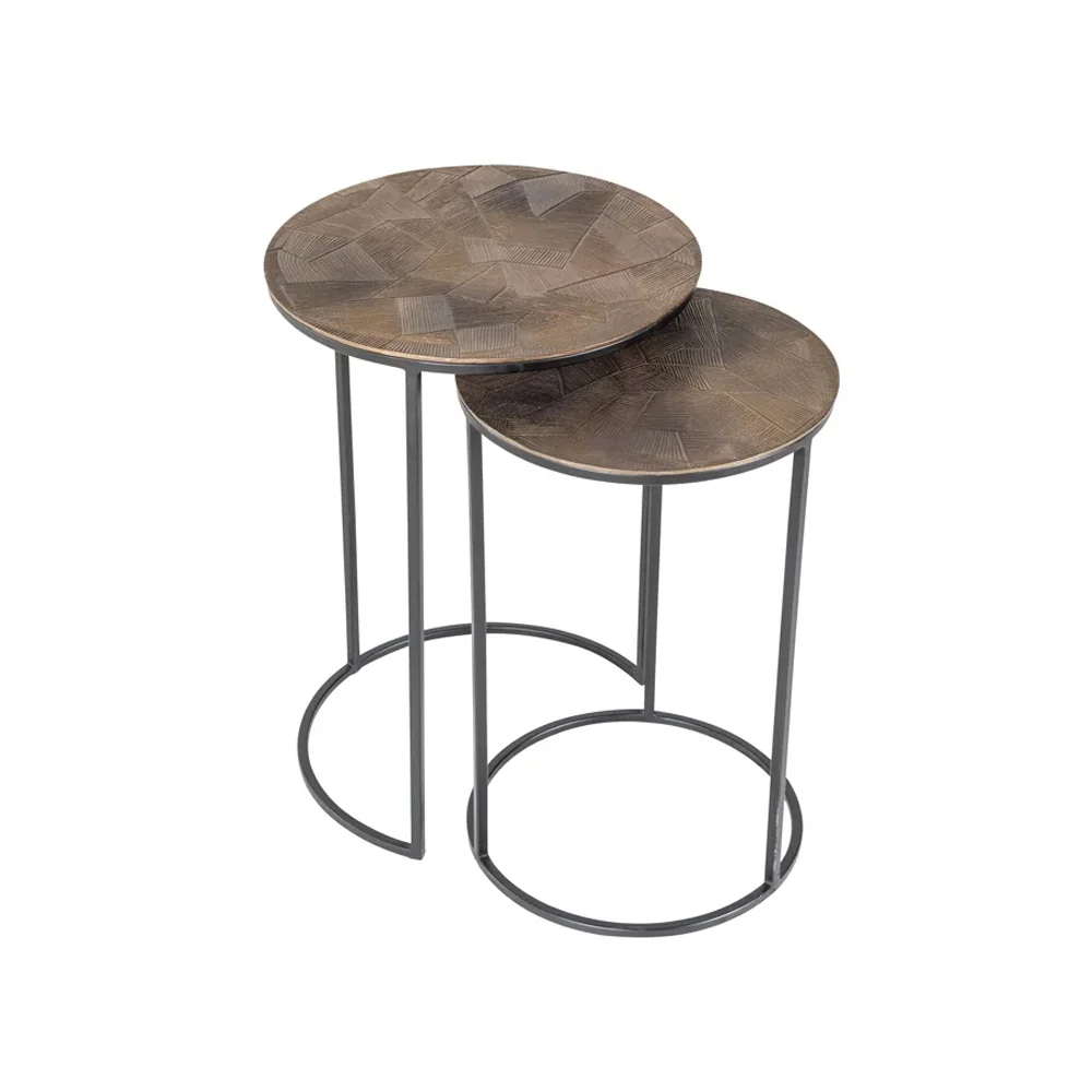 Richmond Interiors Tulum Side Tables – Set of 2 - Image 2