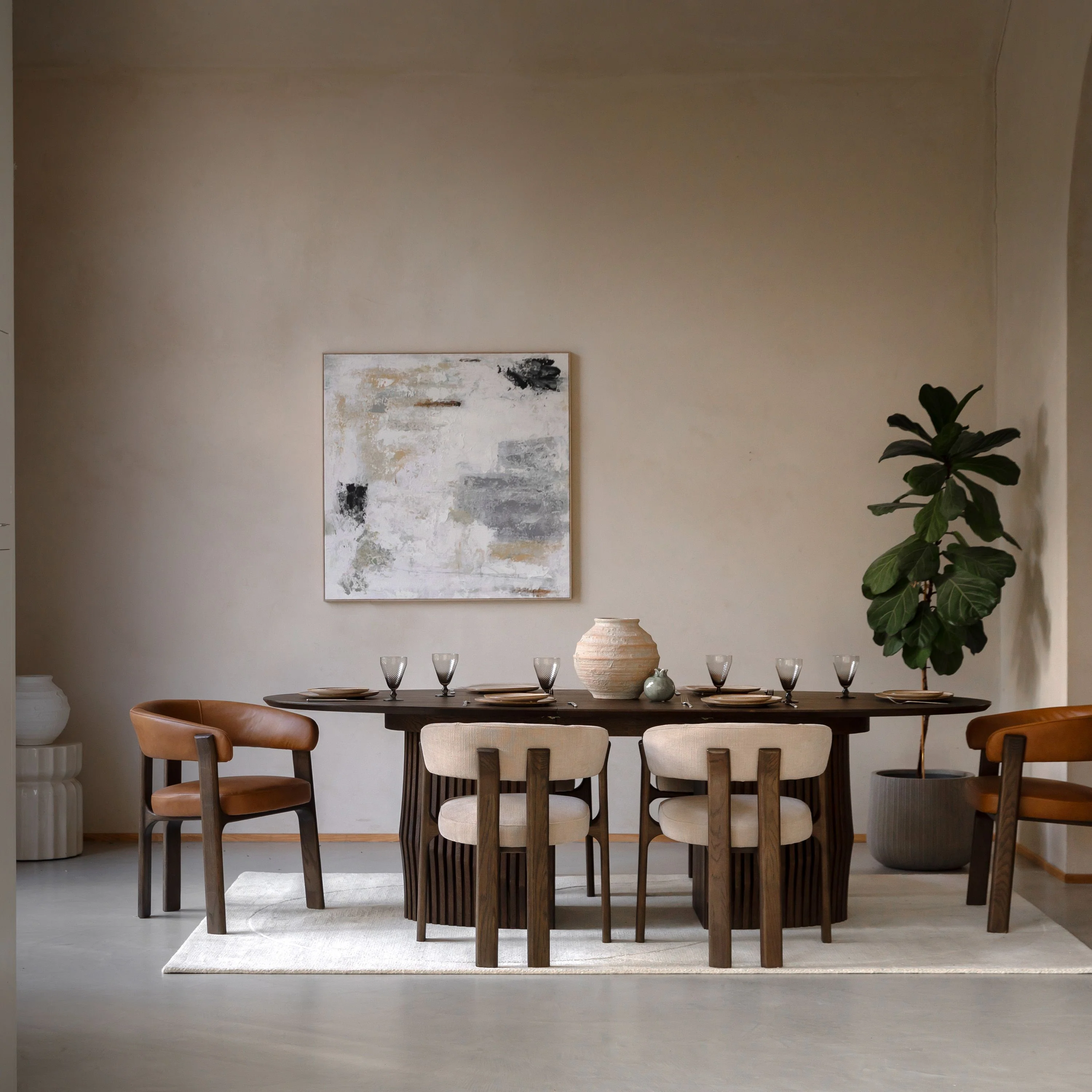 Roman Extending Dining Table - Oval - Image 9