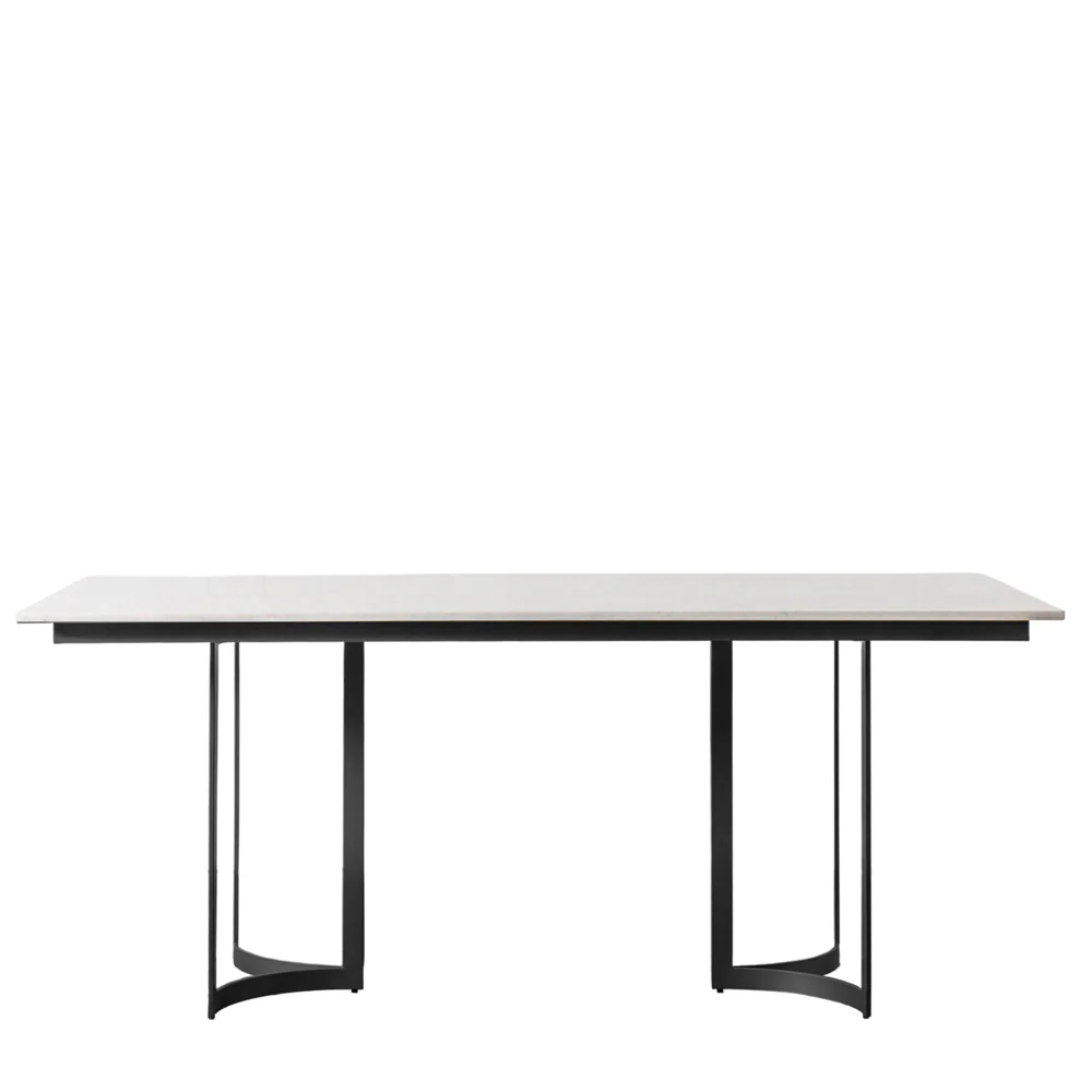 Rusiko Dining Table – Black and White