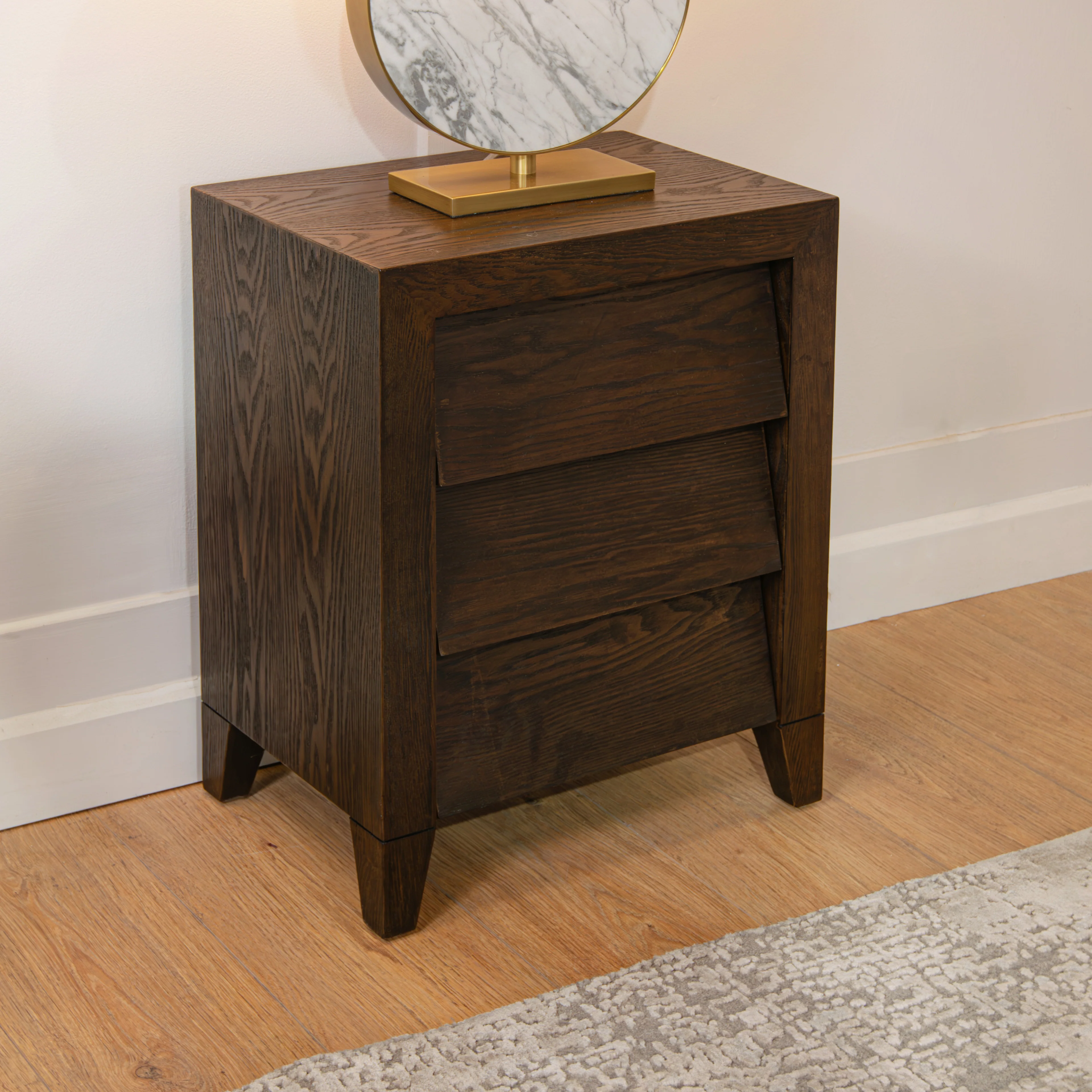 RV Astley Amato Bedside Table – Chocolate Finish - Image 2