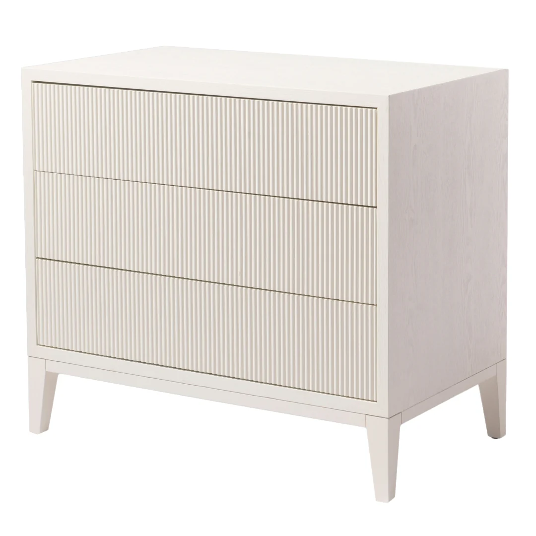 RV Astley Amur 3 Drawer Chest – White