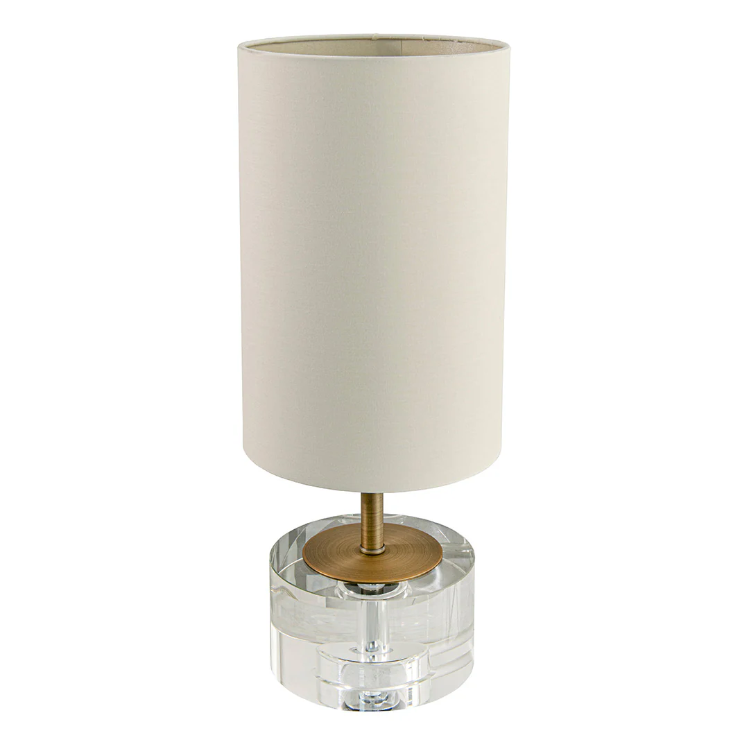 RV Astley Cavan Table Lamp – Antique Brass and Crystal
