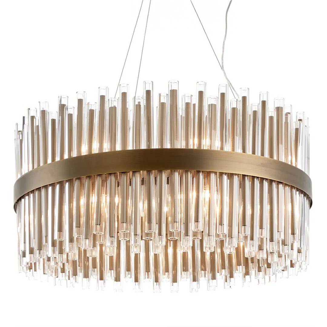 RV Astley Colmar Chandelier – Antique Brass – 80cm
