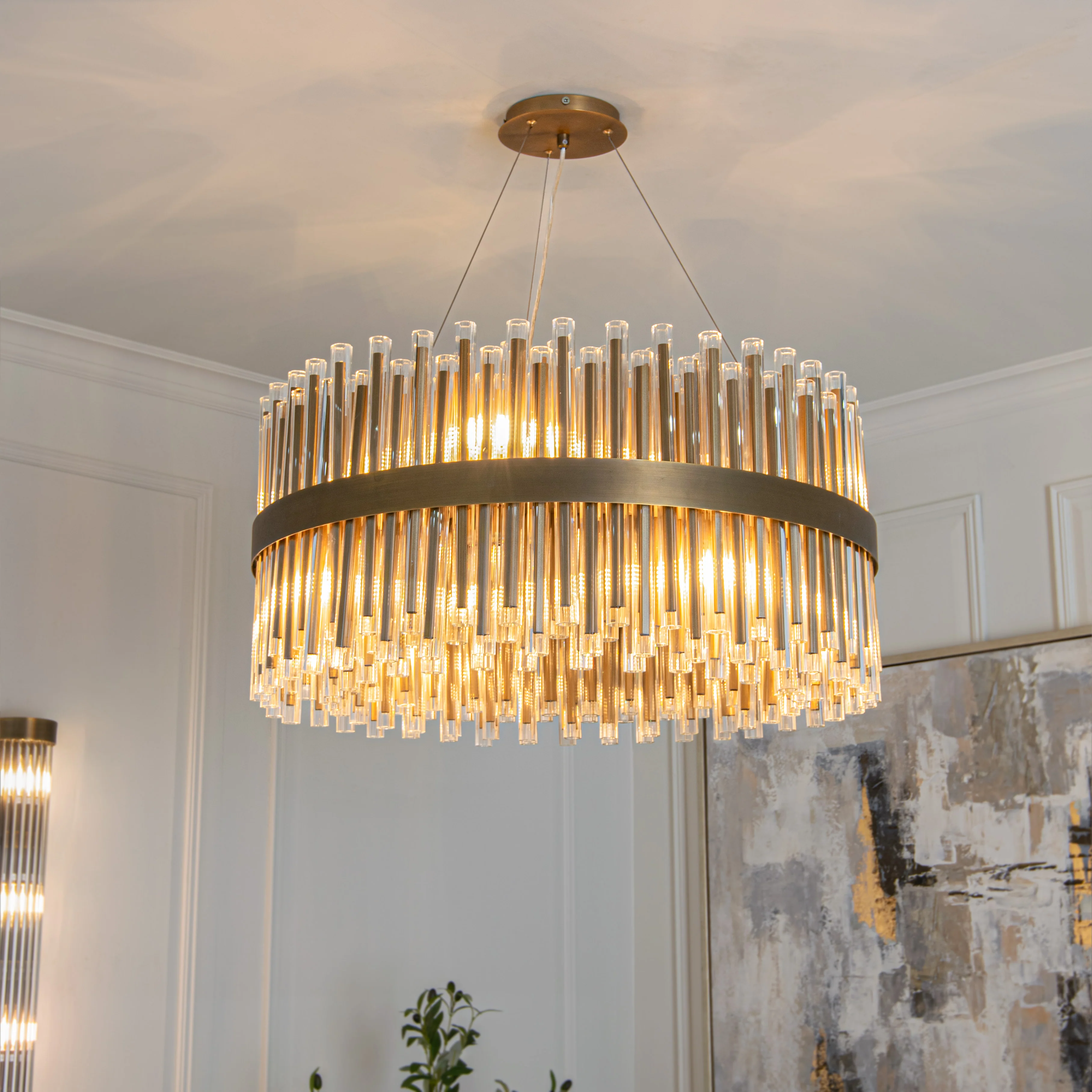 RV Astley Colmar Chandelier – Antique Brass – 80cm - Image 2
