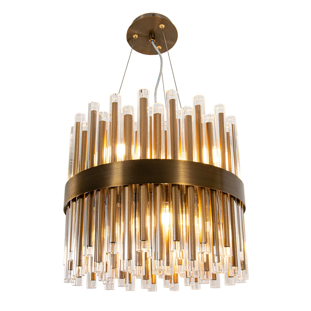 RV Astley Colmar Pendant Light – Antique Brass – 40cm