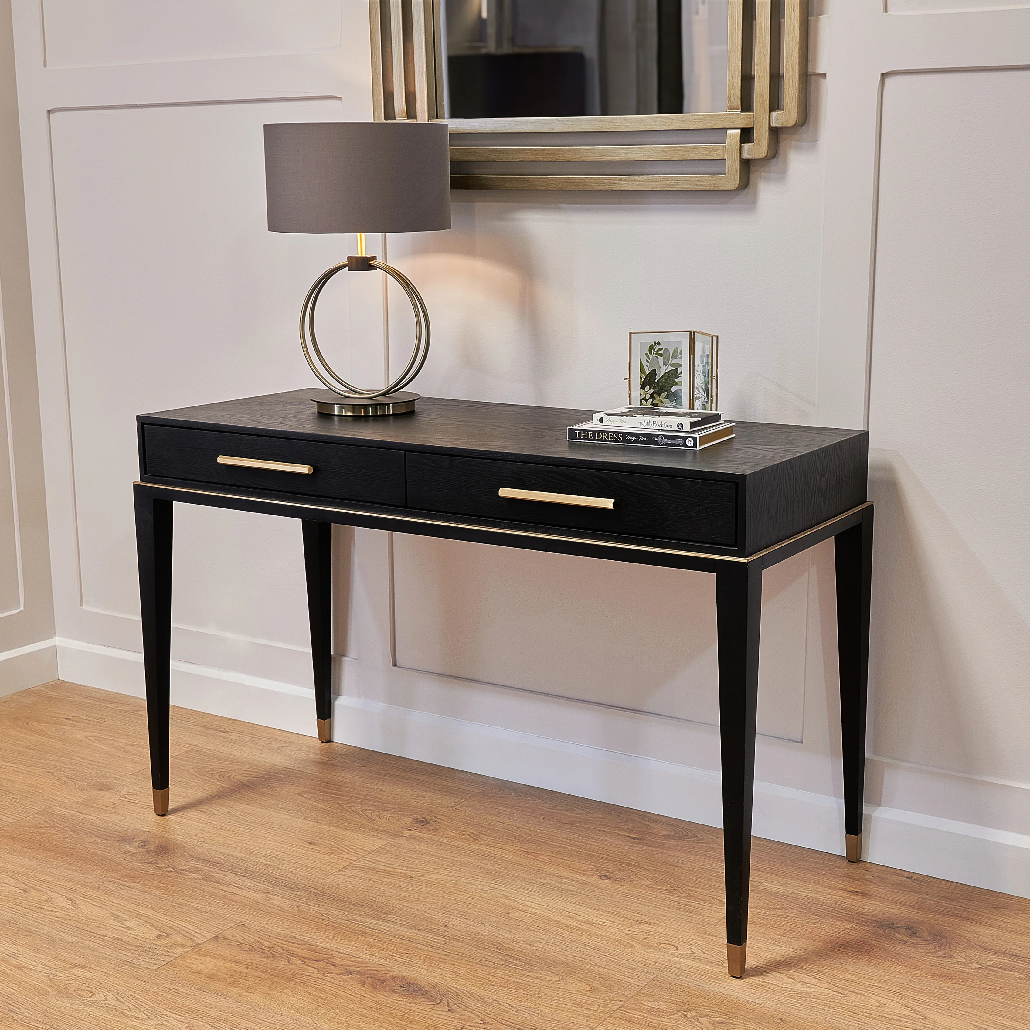 RV Astley Evan Dressing Table – Black Ash - Image 2