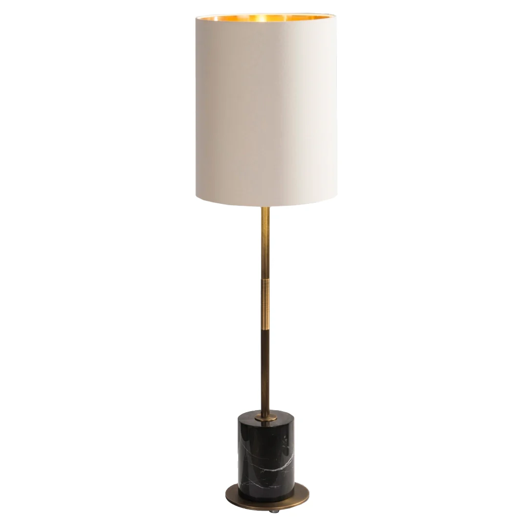 RV Astley Maxone Table Lamp – Black and Antique Brass
