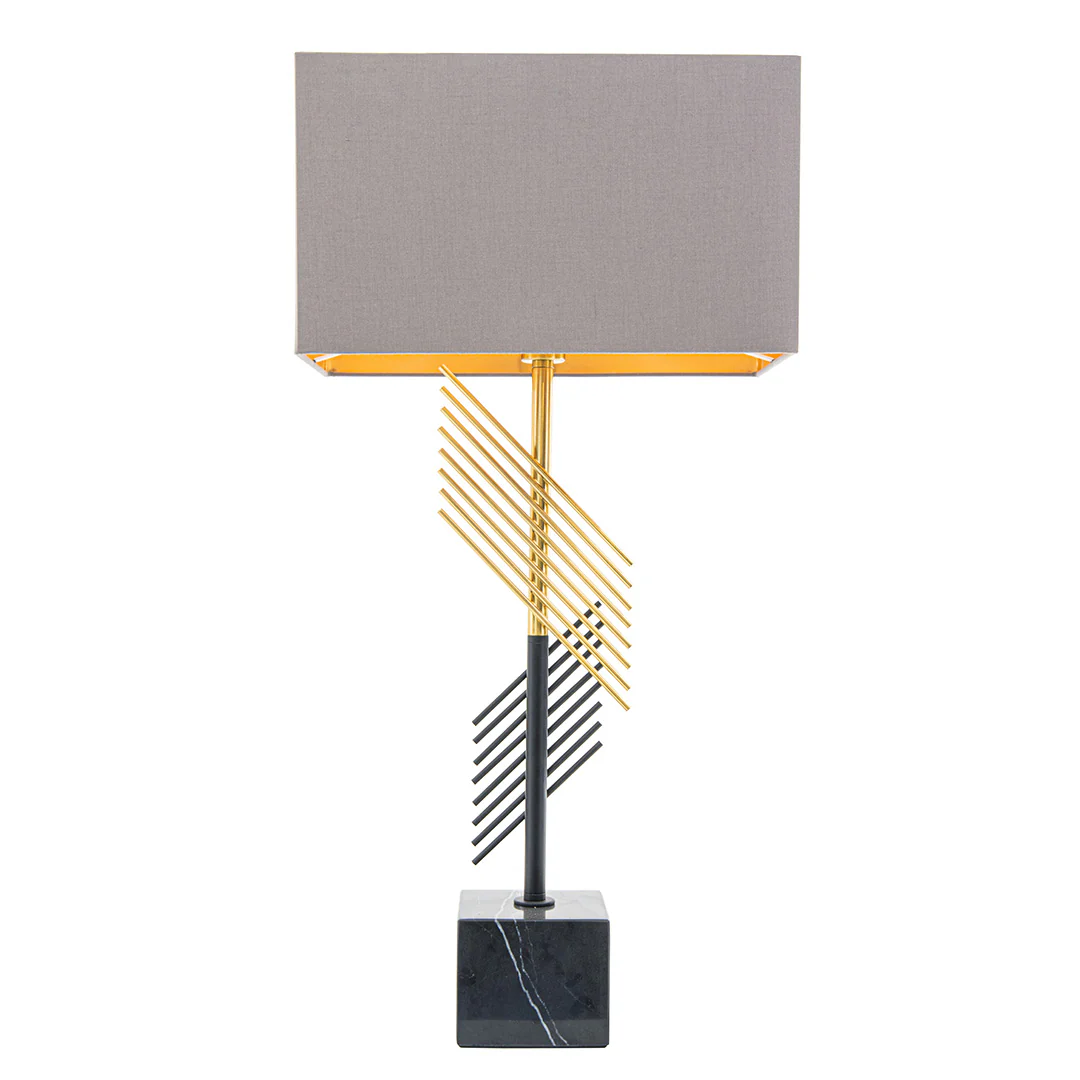 RV Astley Otis Table Lamp – Black and Brass