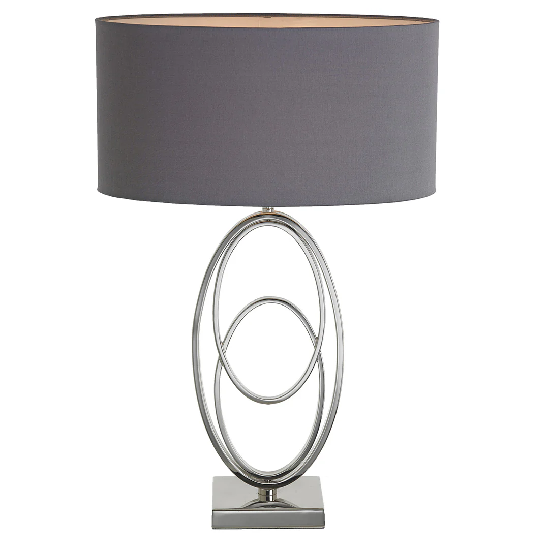 RV Astley Oval Rings Table Lamp – Nickel