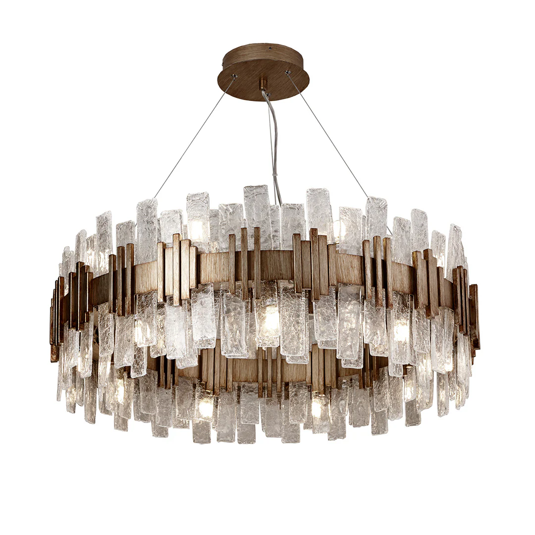 RV Astley Saiph Chandelier – Antique Gold – 80cm