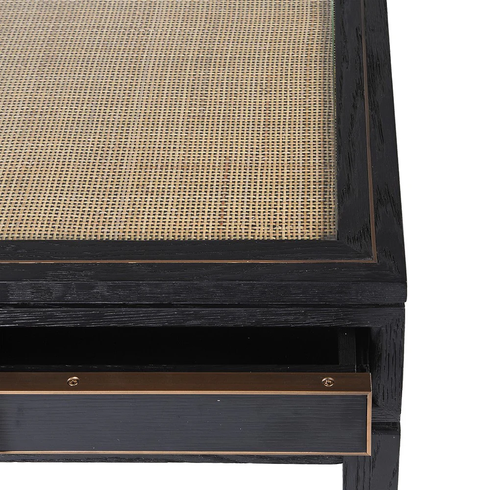 Salvatore Dressing Table in Black Oak and Brass - Image 2