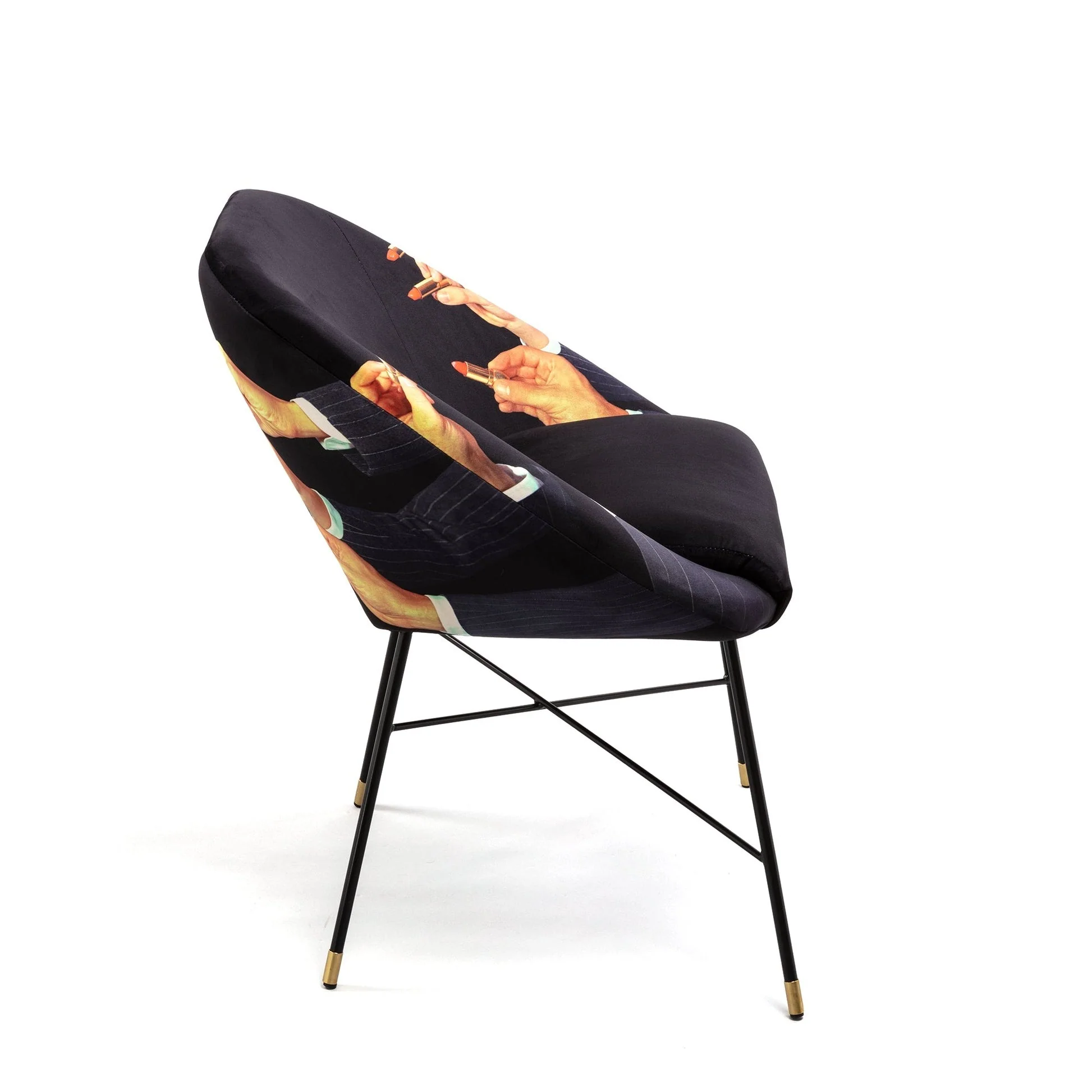 Seletti Lipstick Padded Chair – Black - Image 4