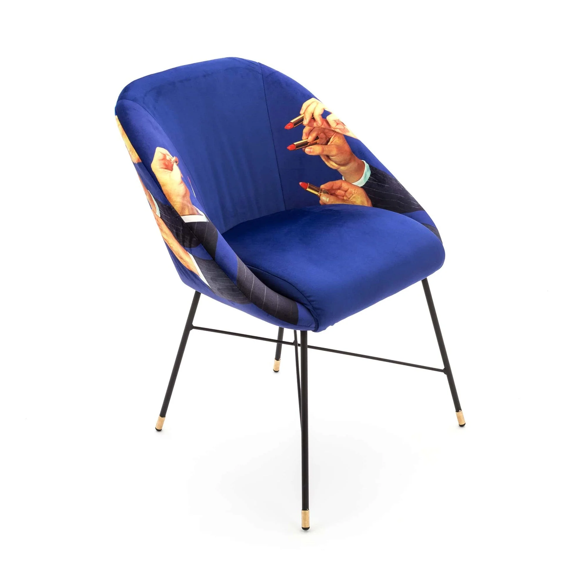 Seletti Lipstick Padded Chair – Blue - Image 2