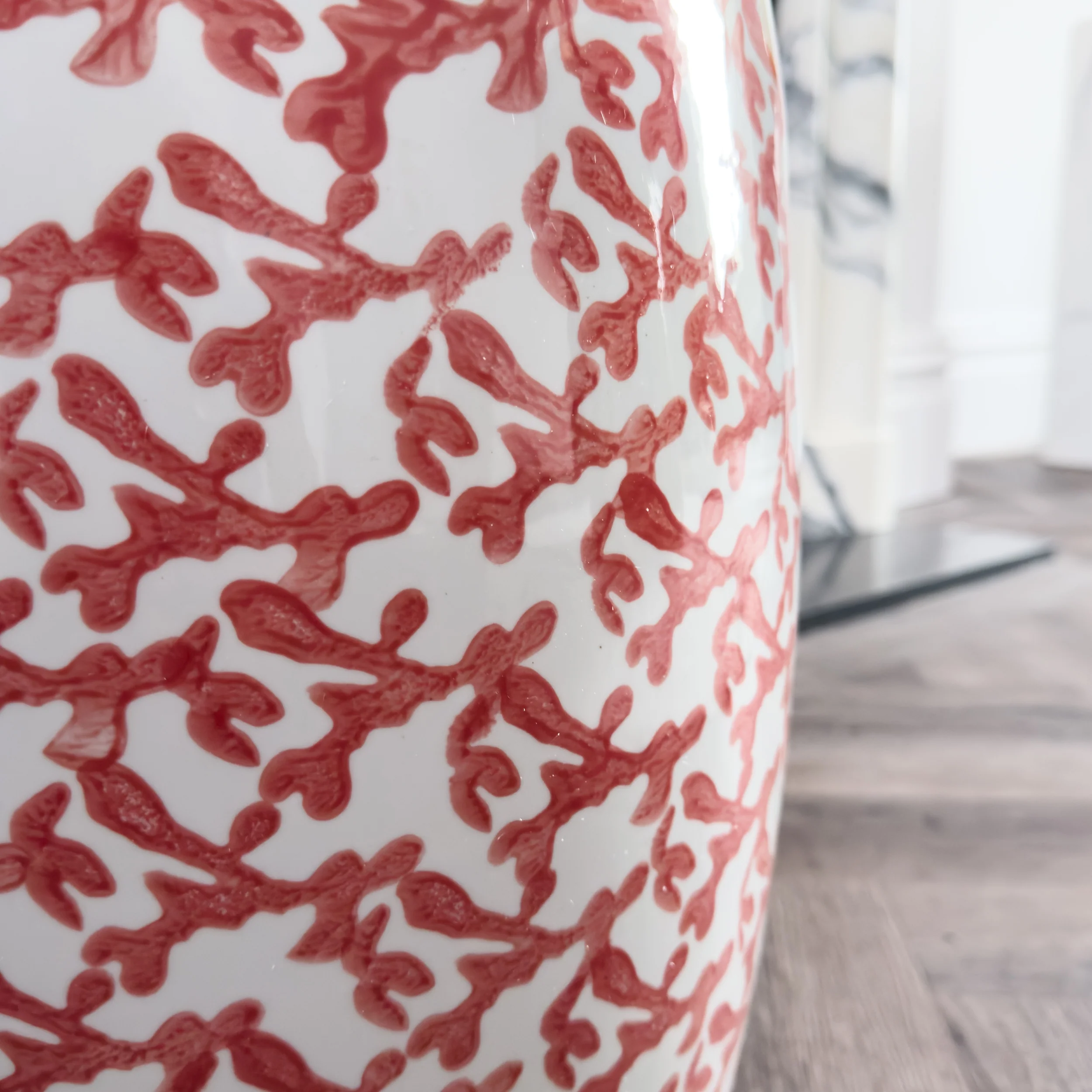 Sienna Porcelain Stool with Hand Painted Detail - Image 3