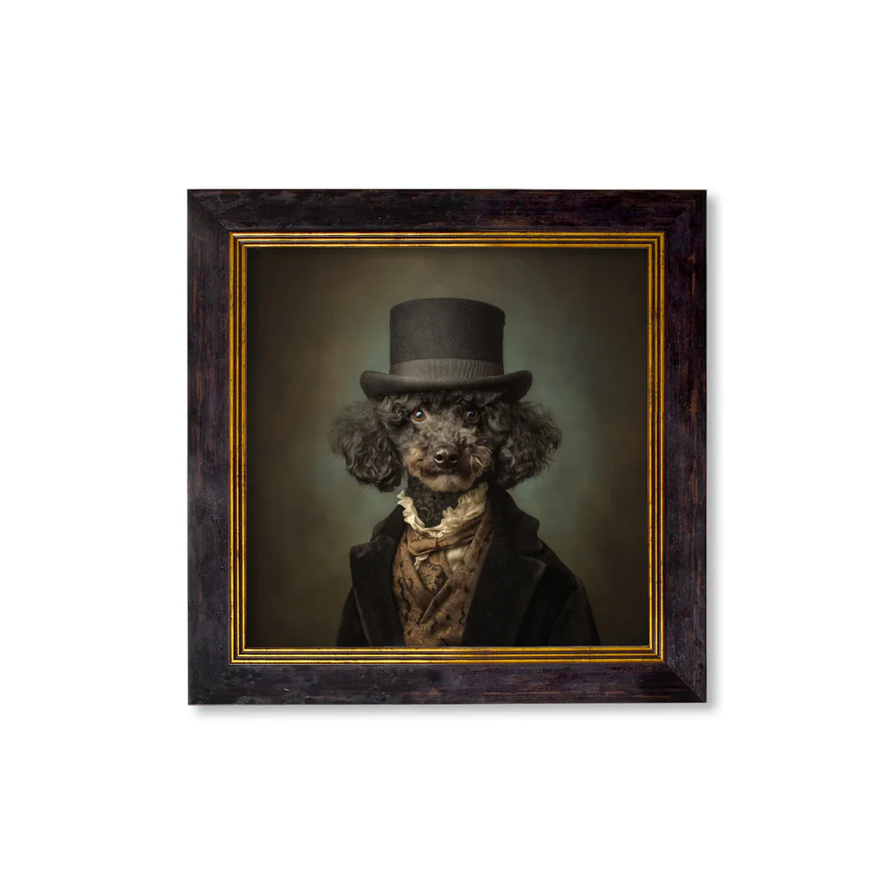 Sir Poodleton - Gentleman Poodle – Oxford Square Frame