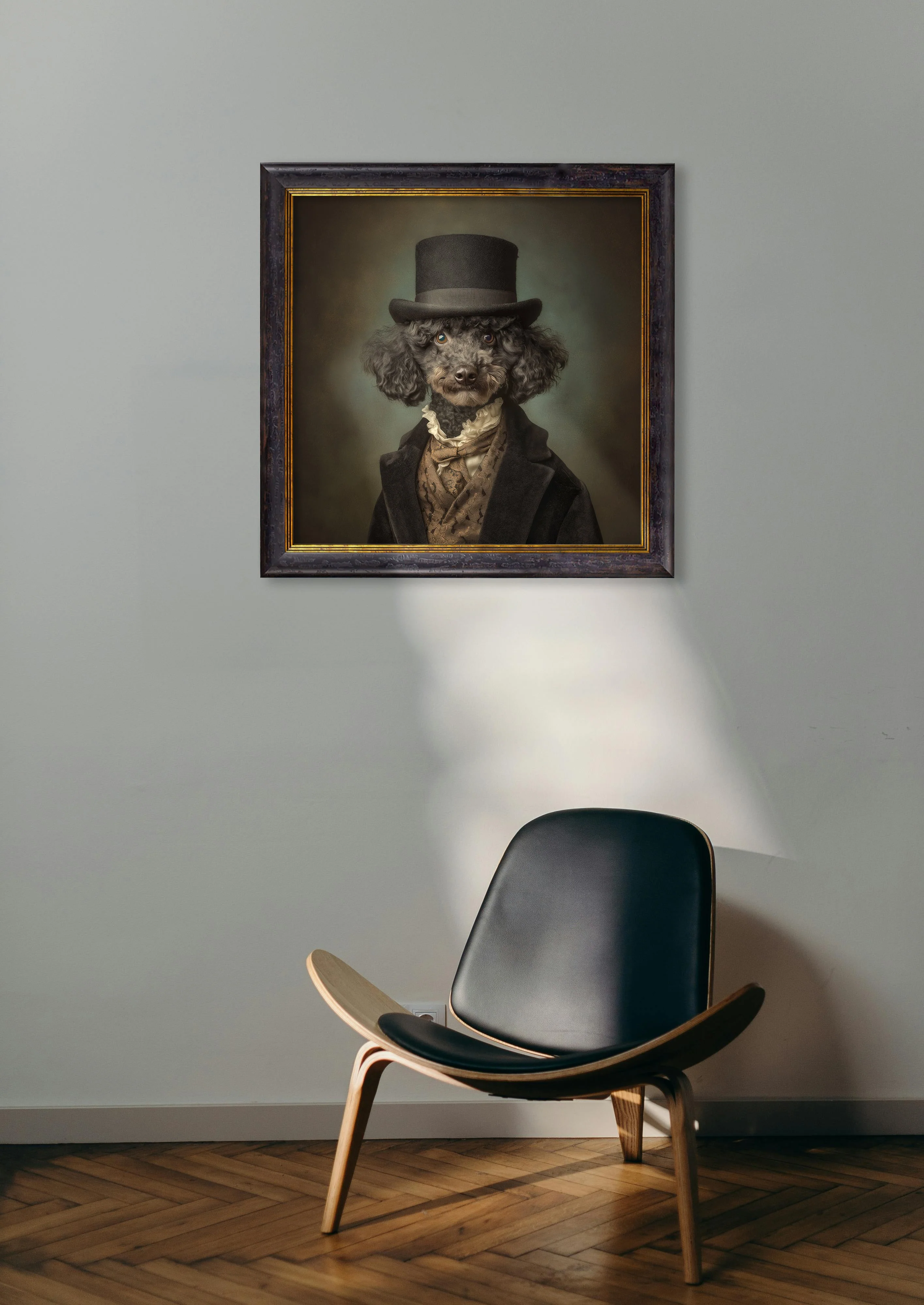 Sir Poodleton - Gentleman Poodle – Oxford Square Frame - Image 3