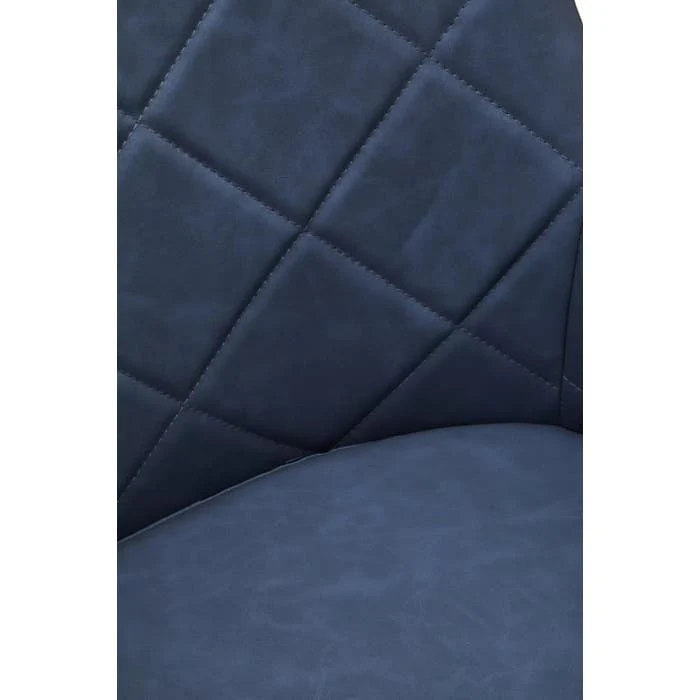 Sophia Dining Chair in Dark Grey Faux Leather and Chrome Metal - Image 7