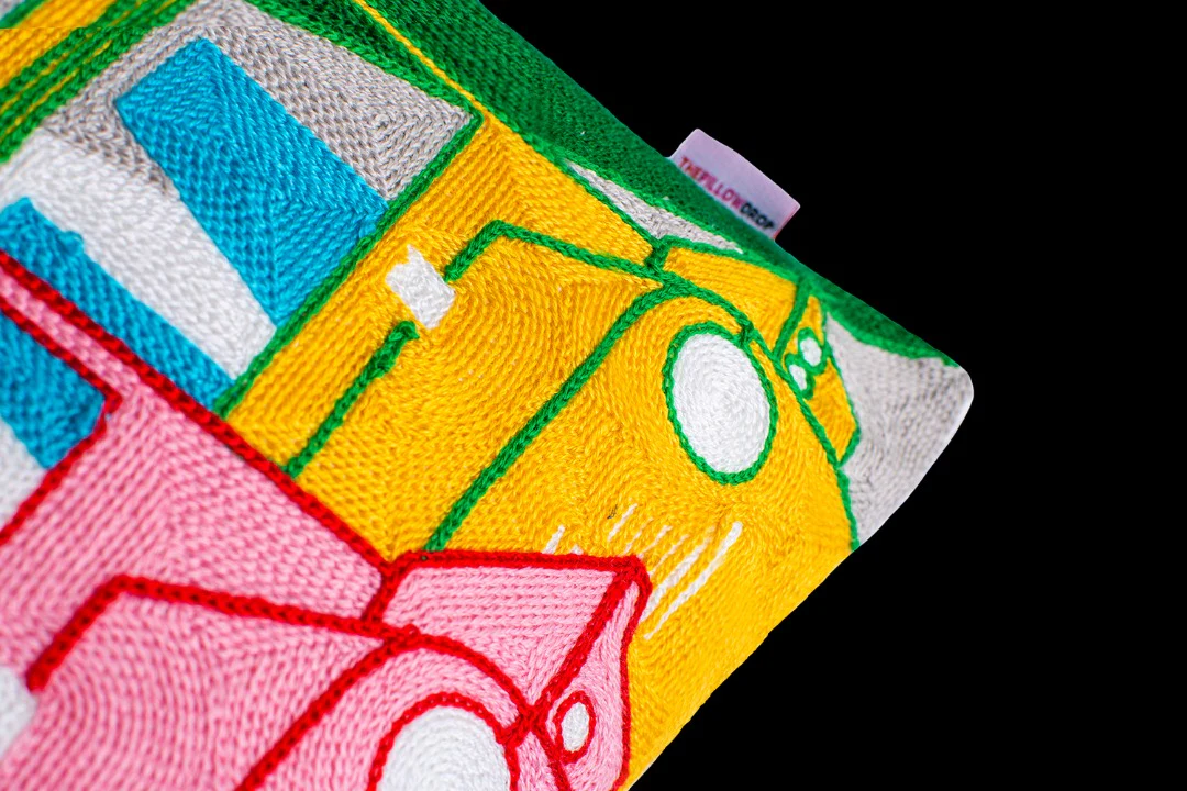 The Pillow Drop St. Barts Needlepoint Cushion - Image 3