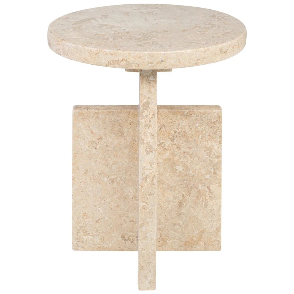 Sullivan Plus Side Table in Cream Marble - Image 2