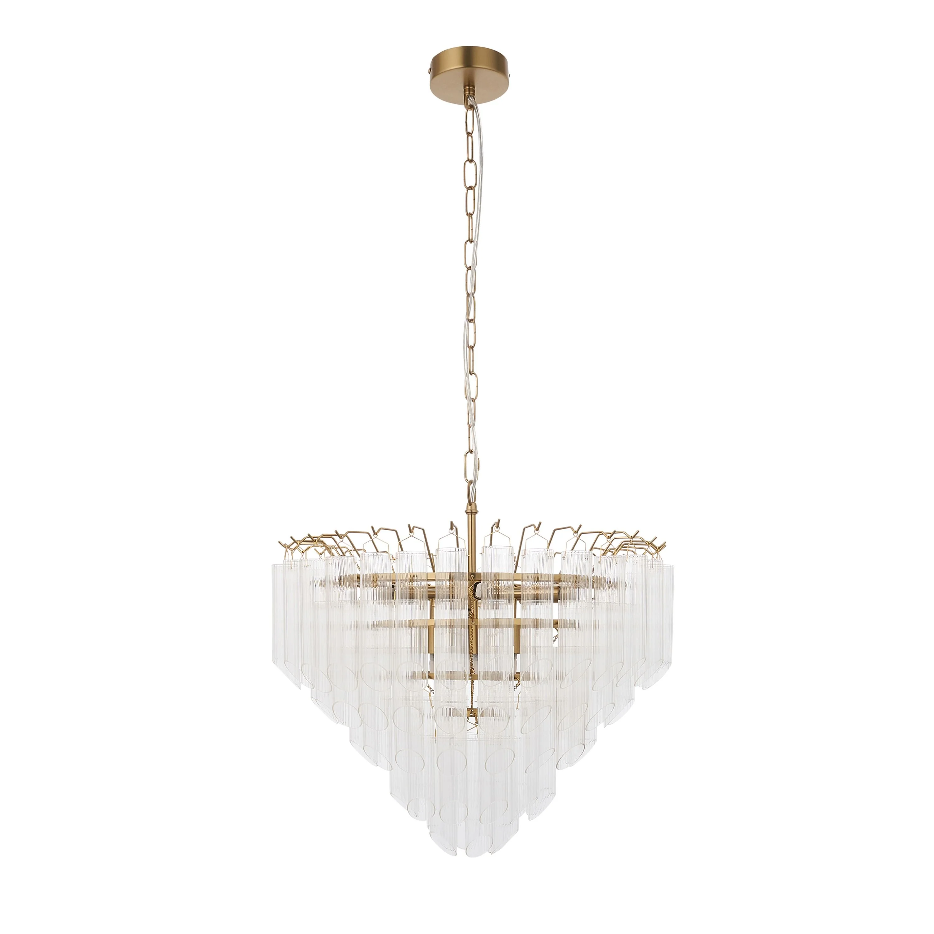 Templar Chandelier – Clear Glass - Angled Edge - Image 2