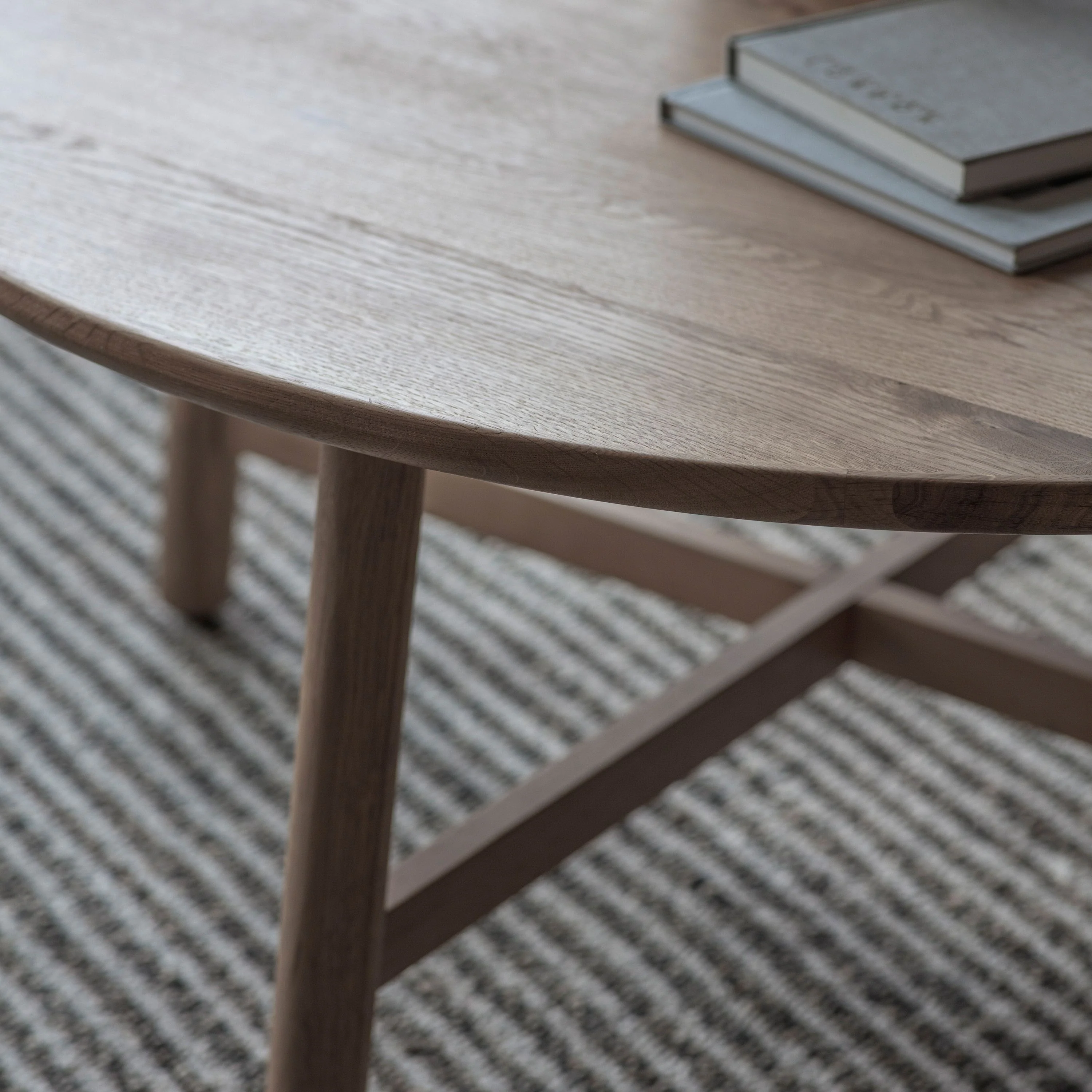 Terrell Round Coffee Table – Grey - Image 3