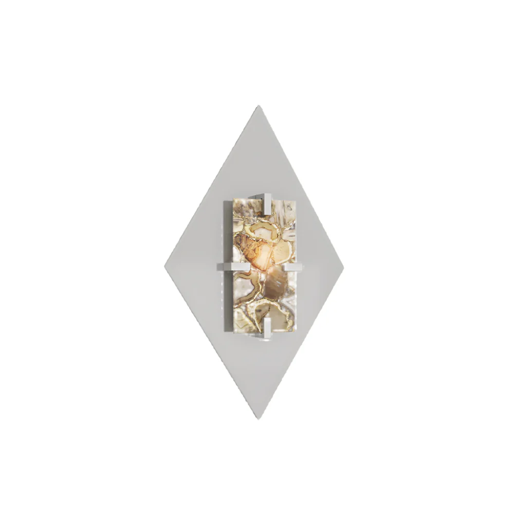 That's Living Agate Diamond Wall Light – Nickel – Medium