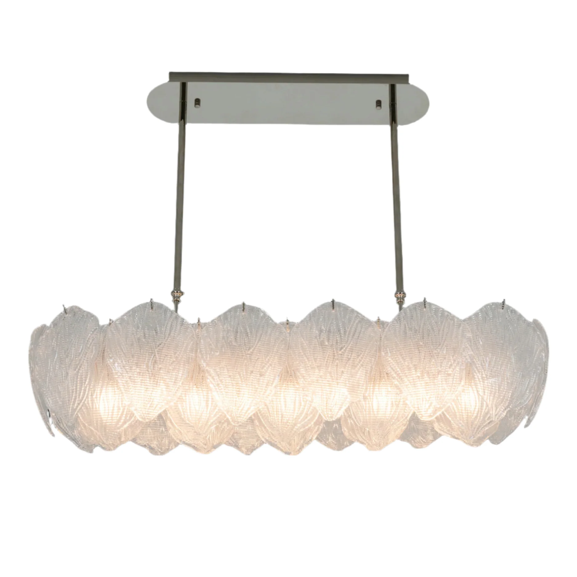 That's Living Mulberry Leaves Linear Chandelier – Nickel