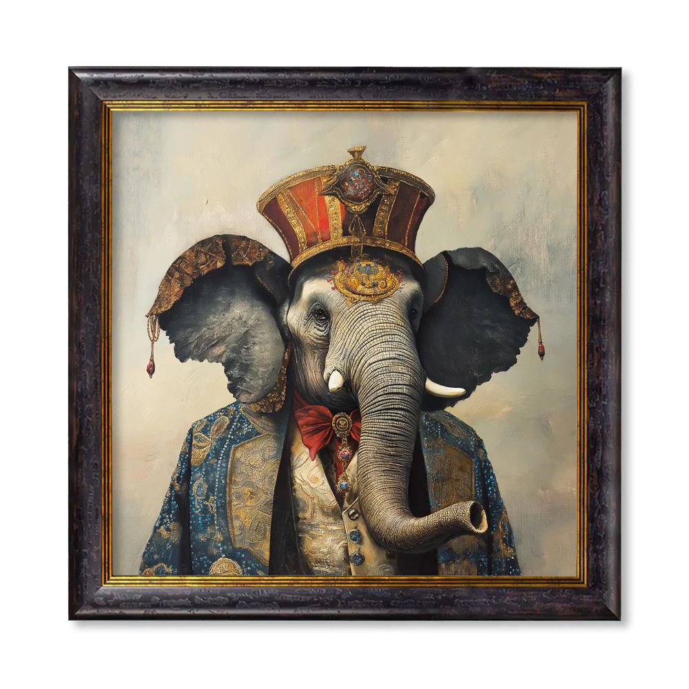 The Great Elephanto – Circus Elephant – Oxford Square Frame - Image 2