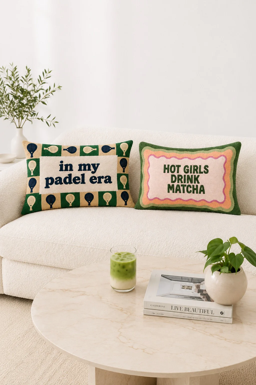 The Pillow Drop In My Padel Era Needlepoint Cushion - Image 3