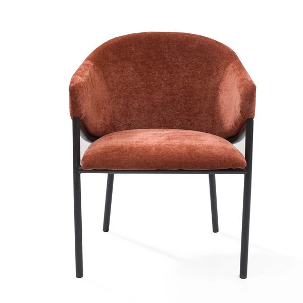 Tommy Franks Aidan Armchair in Giselle Rust Fabric – Set of 2 - Image 2