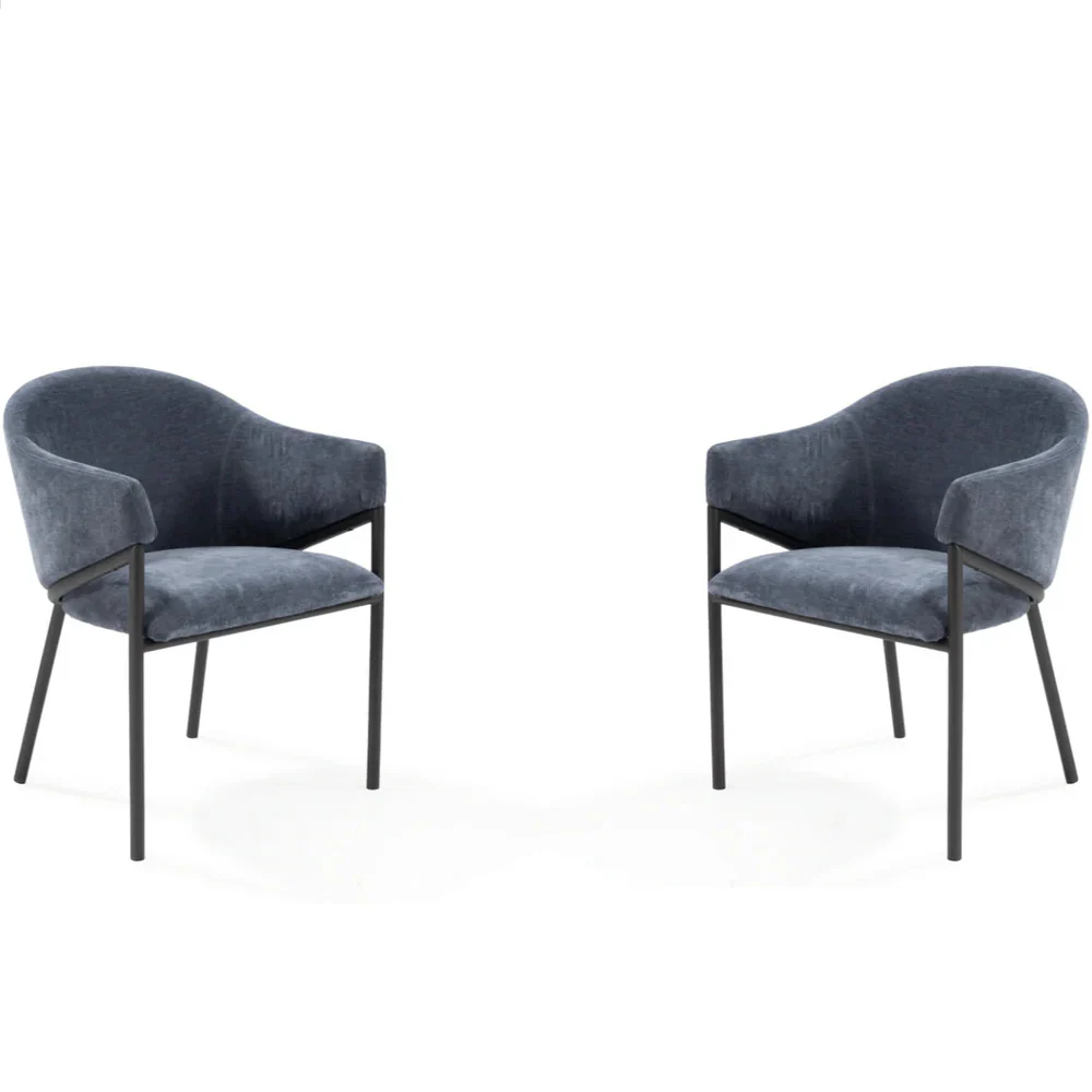 Tommy Franks Aidan Armchair – Navy – Set of 2