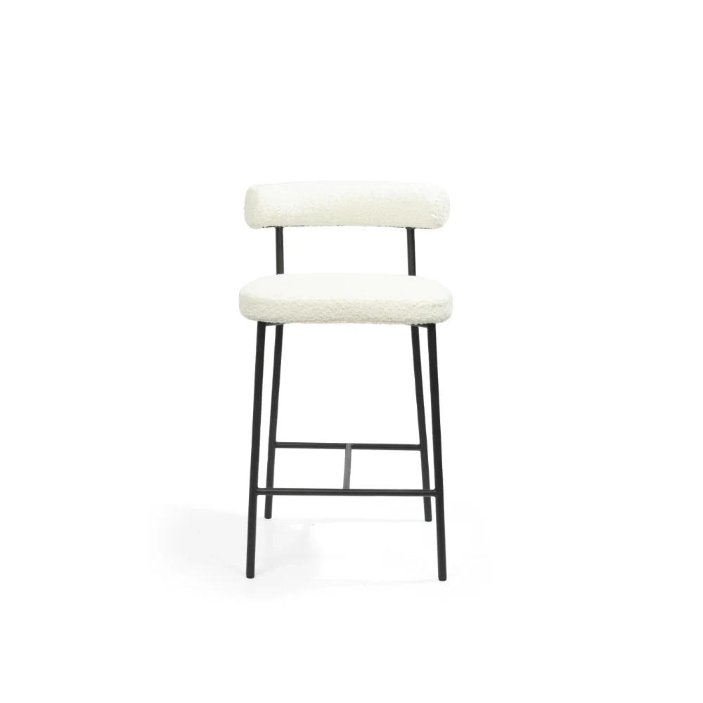 Tommy Franks Alita Bar Stool – Chex Bouclé Polar