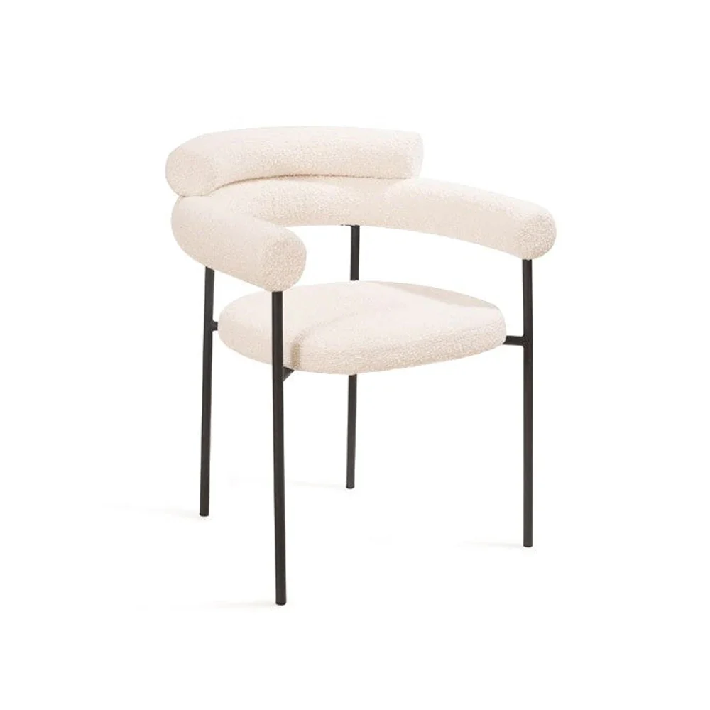 Tommy Franks Alita Dining Chair – Chex Polar Boucle Fabric - Image 2