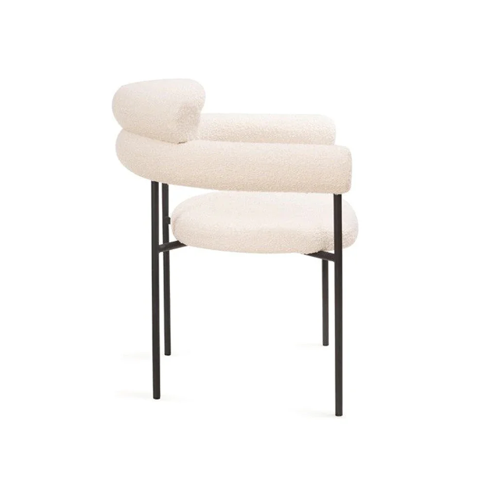 Tommy Franks Alita Dining Chair – Chex Polar Boucle Fabric - Image 3