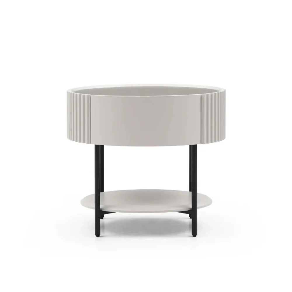 Tommy Franks Avola Bedside Table – Matte Beige