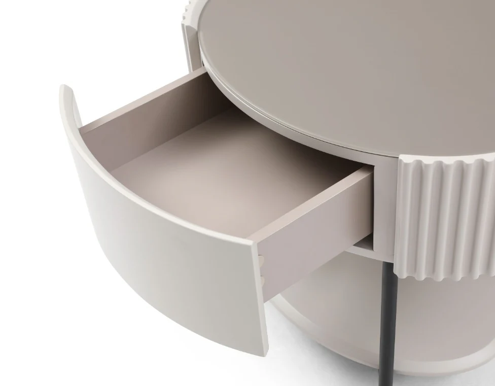 Tommy Franks Avola Bedside Table – Matte Beige - Image 4