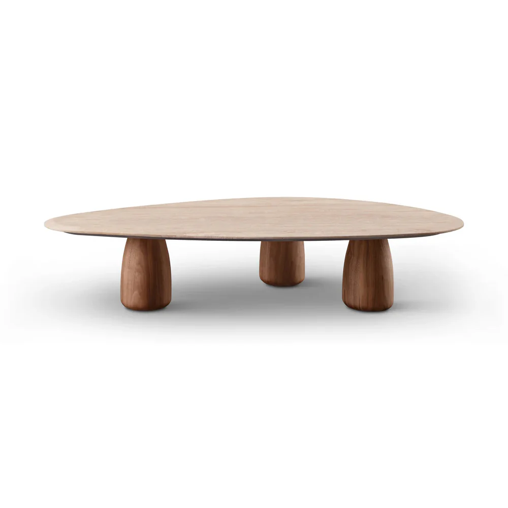 Tommy Franks Basilca Coffee Table - Walnut Travertine