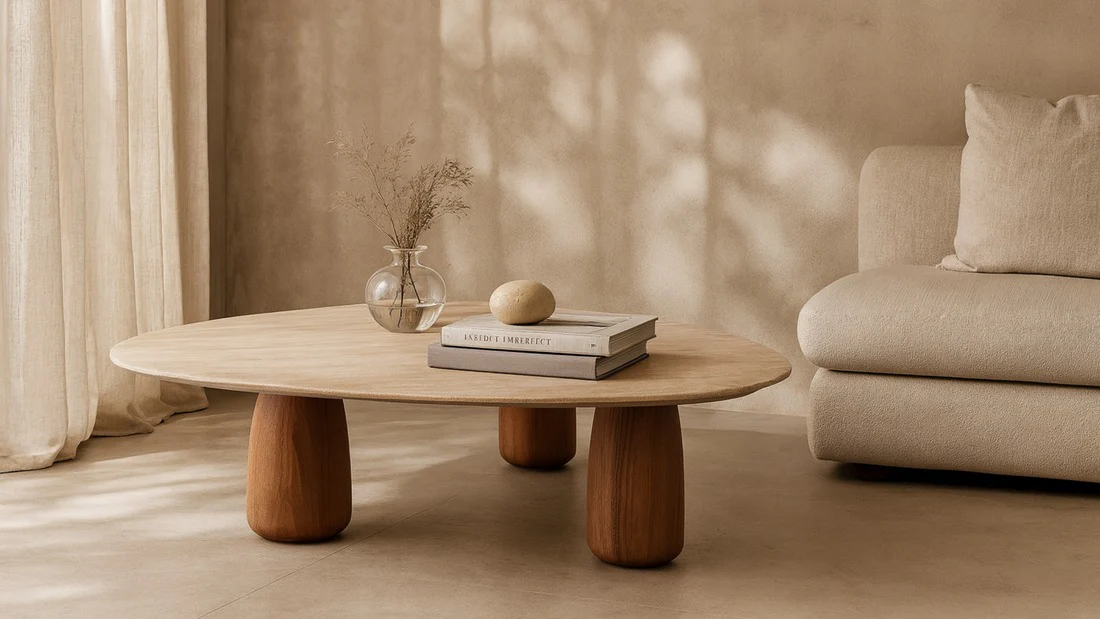 Tommy Franks Basilca Coffee Table - Walnut Travertine - Image 4