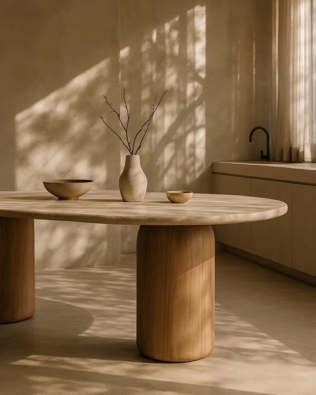 Tommy Franks Basilca Dining Table - 270cm - Walnut Travertine - Image 4