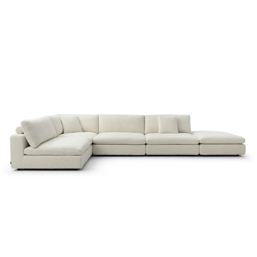 Tommy Franks Blanco 5 Piece Modular Sofa – Chex Polar Bouclé