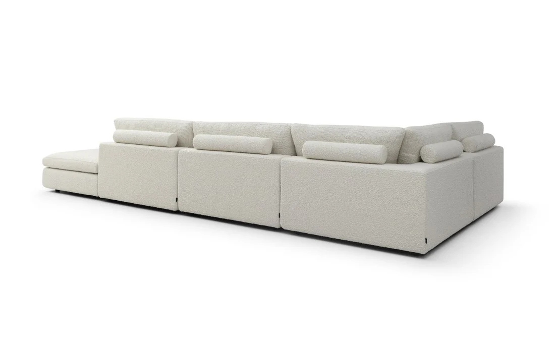 Tommy Franks Blanco 5 Piece Modular Sofa – Chex Polar Bouclé - Image 4
